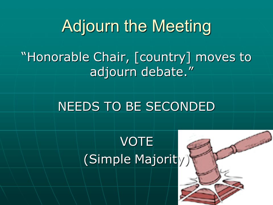 parliamentary procedure. dais chair director rapporteur.