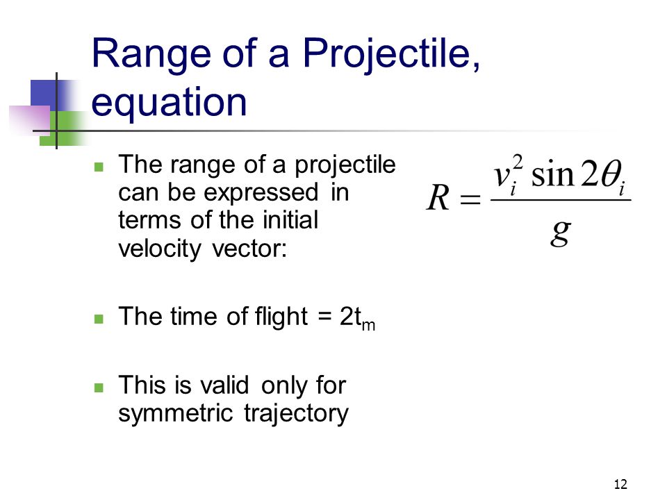1 3 Projectile Motion The Of An Object Under 12