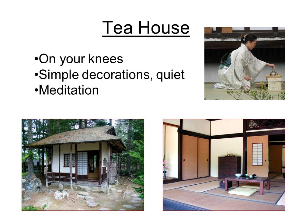 Tea House On your knees Simple decorations, quiet Meditation