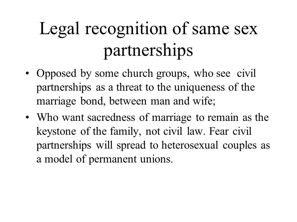 Informal logic - same sex marriage outline