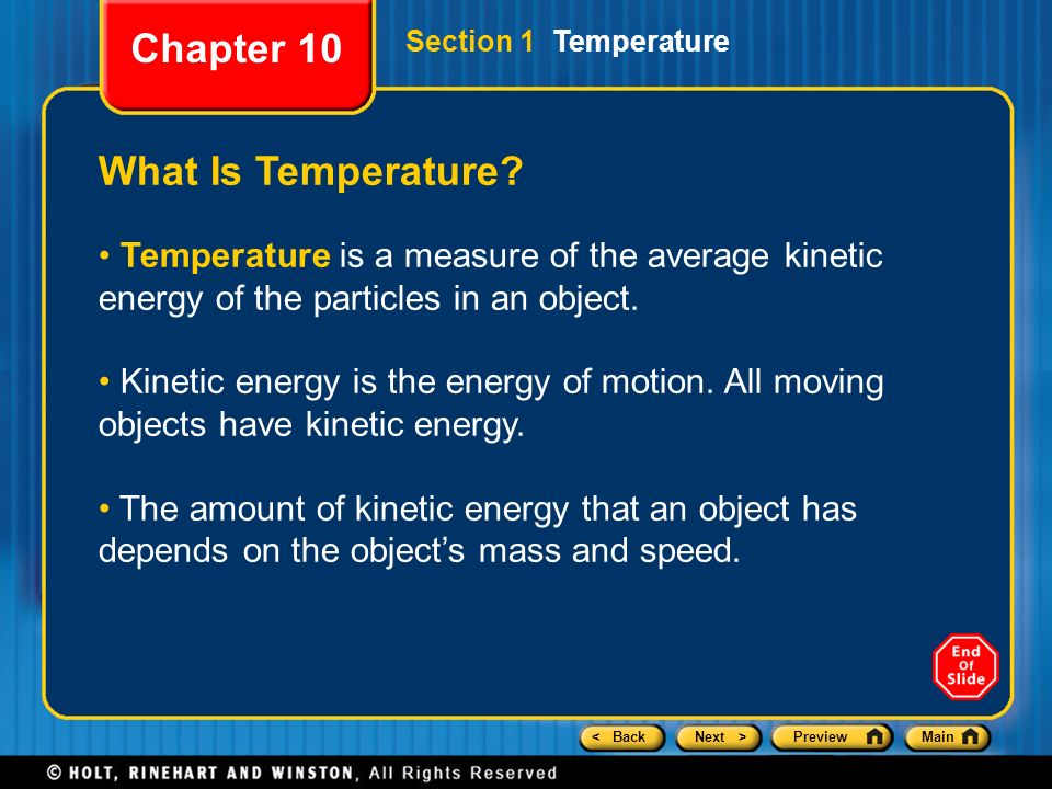 < BackNext >PreviewMain Section 1 Temperature What Is Temperature.