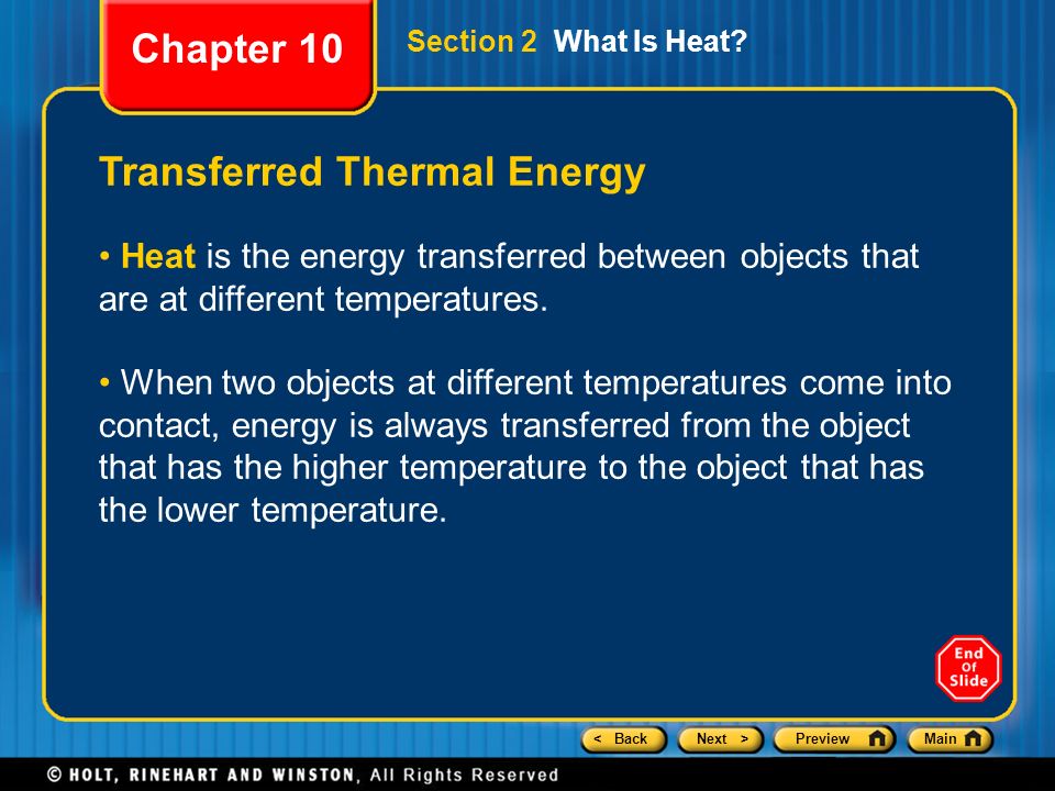 < BackNext >PreviewMain Section 2 What Is Heat.