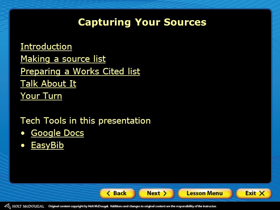a works cited list is a list of
