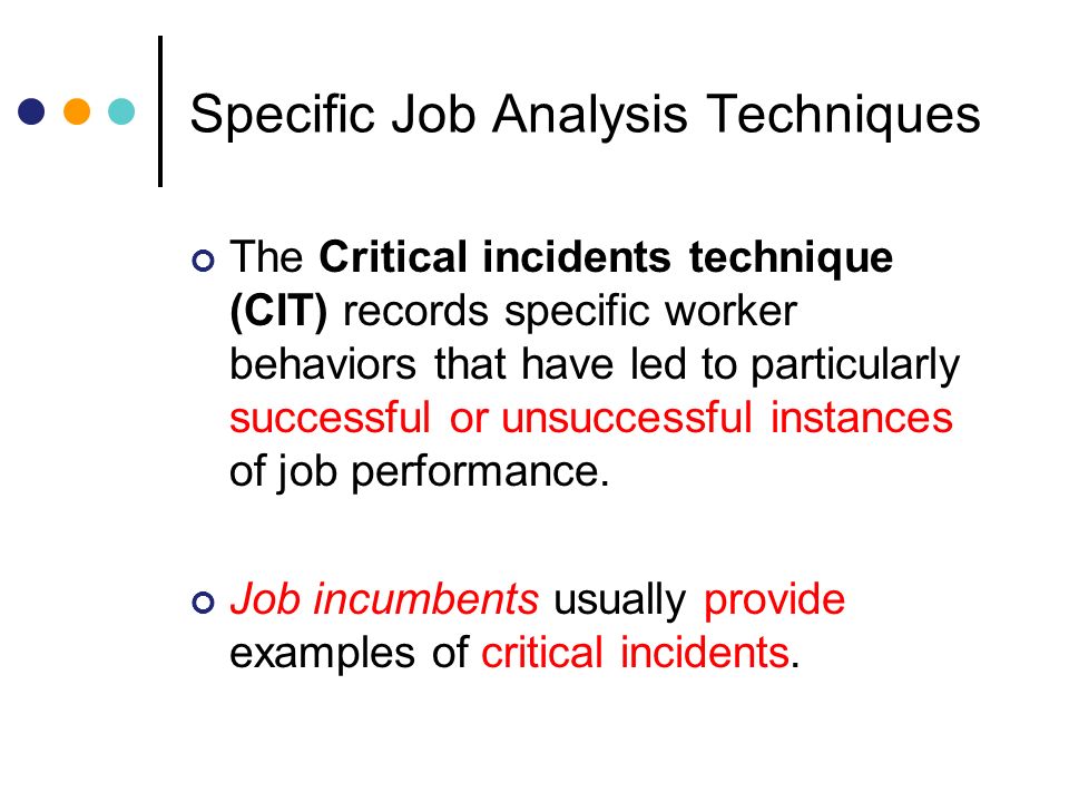 How to write a critical incident analysis