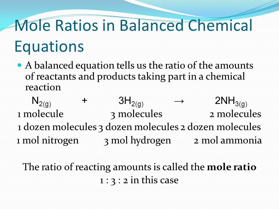Chemical Equation Calculator Products Talkchannels Pp Mole Ratios In Balanced Chemical Equations A Equation