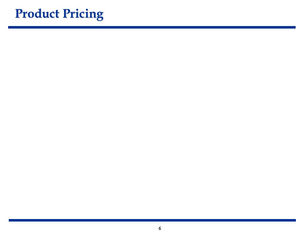 6 Product Pricing