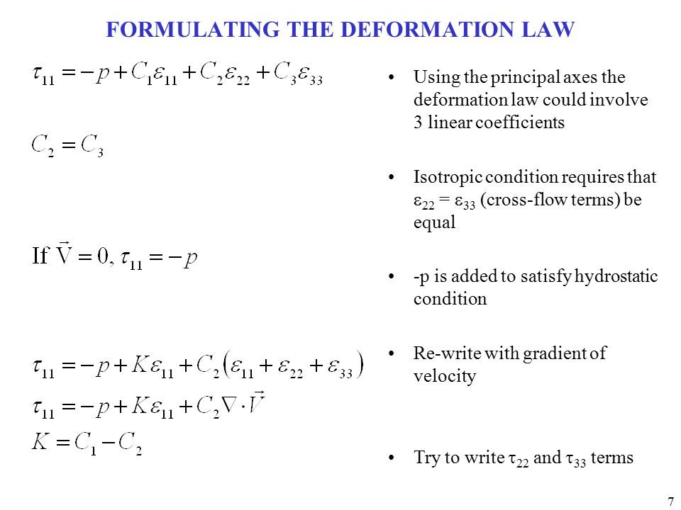1 Mae 5130 Viscous Flows Momentum Equation The Navier Stokes 7 Formulating
