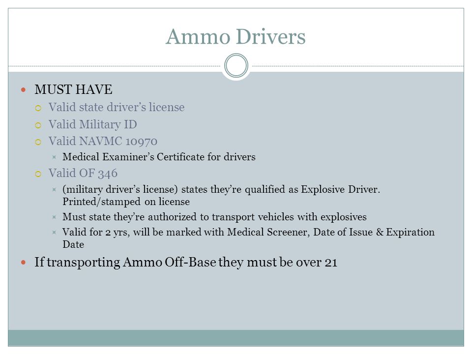 ammo pickup at quantico asp quantico va overview delegation of to pass a dd form 626 inspection the driver must provide