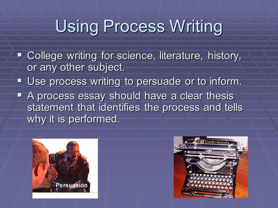 Process Essay Thesis Statement