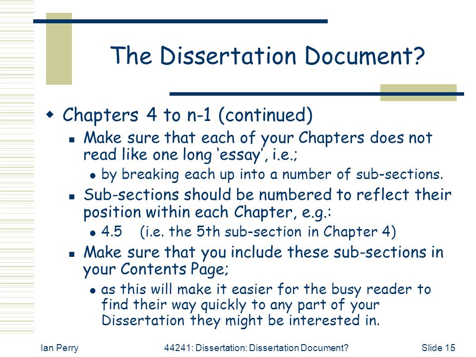 Dissertation Documents