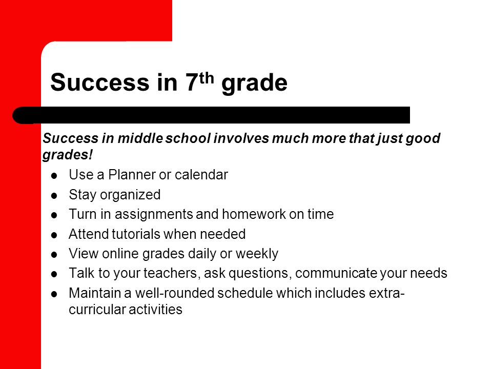 how to get better grades in middle school