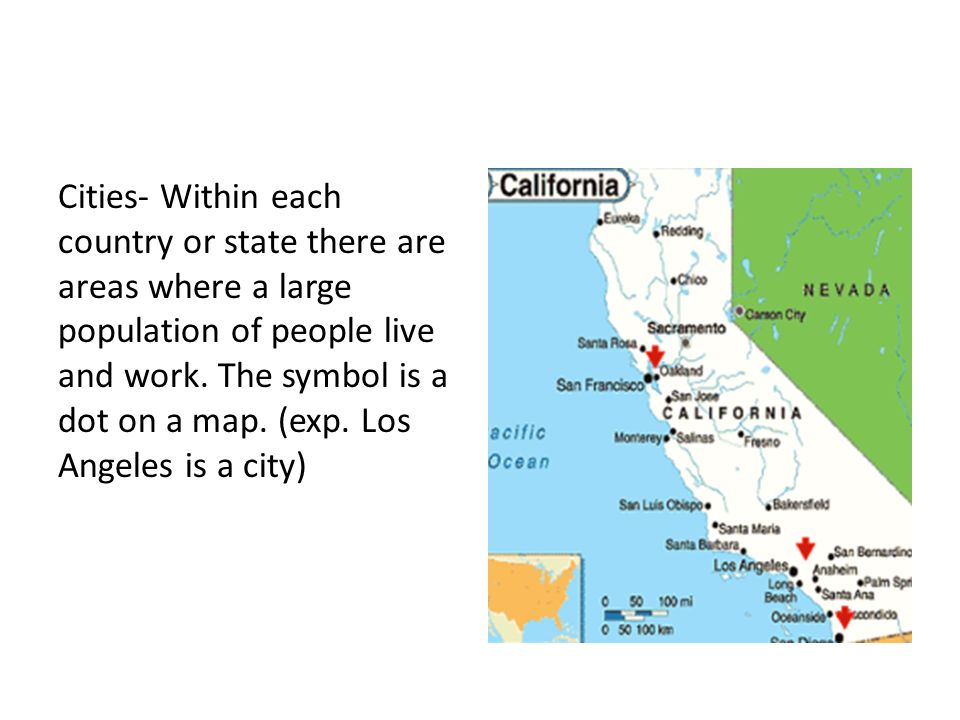 Cities- Within each country or state there are areas where a large population of people live and work.