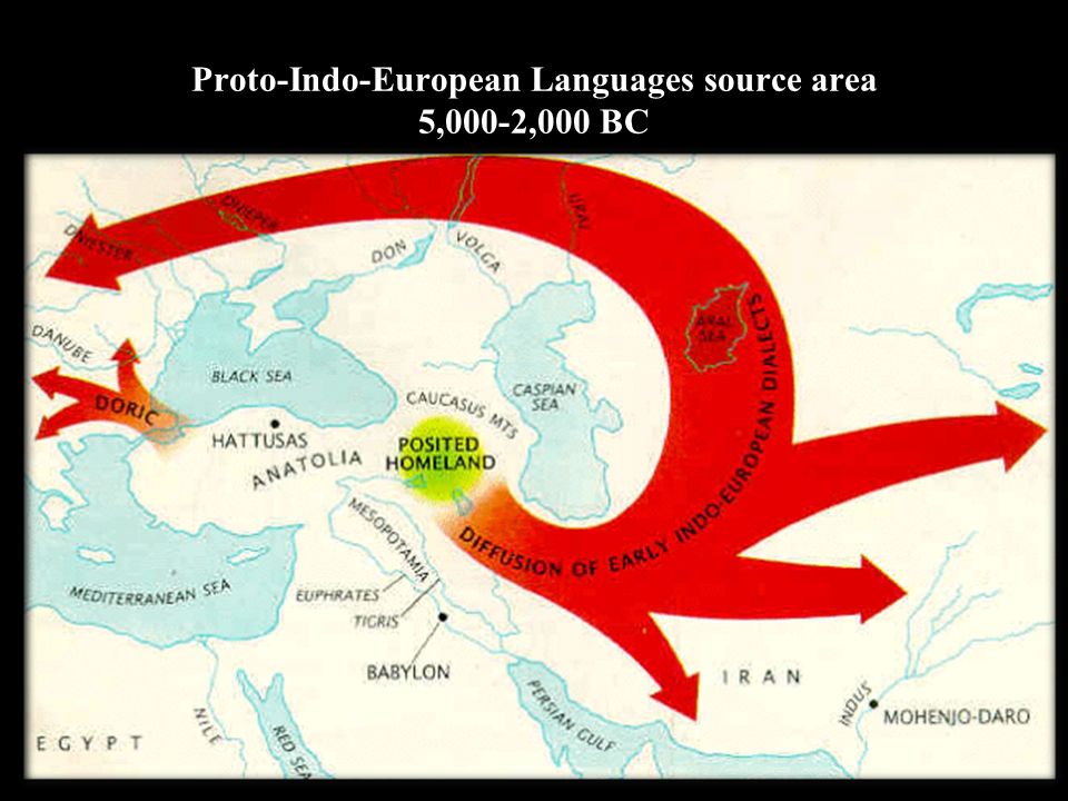 Proto-Indo-European Languages source area 5,000-2,000 BC