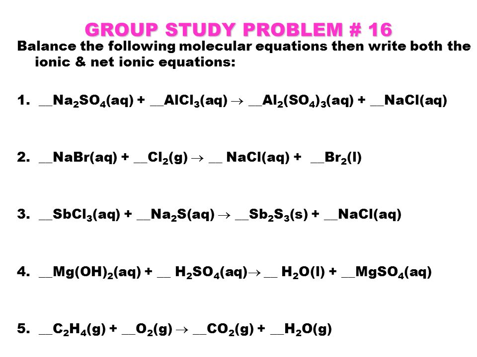 How To Write An Ionic Equation Jennarocca Net Ionic Equation Problems Talkchannels