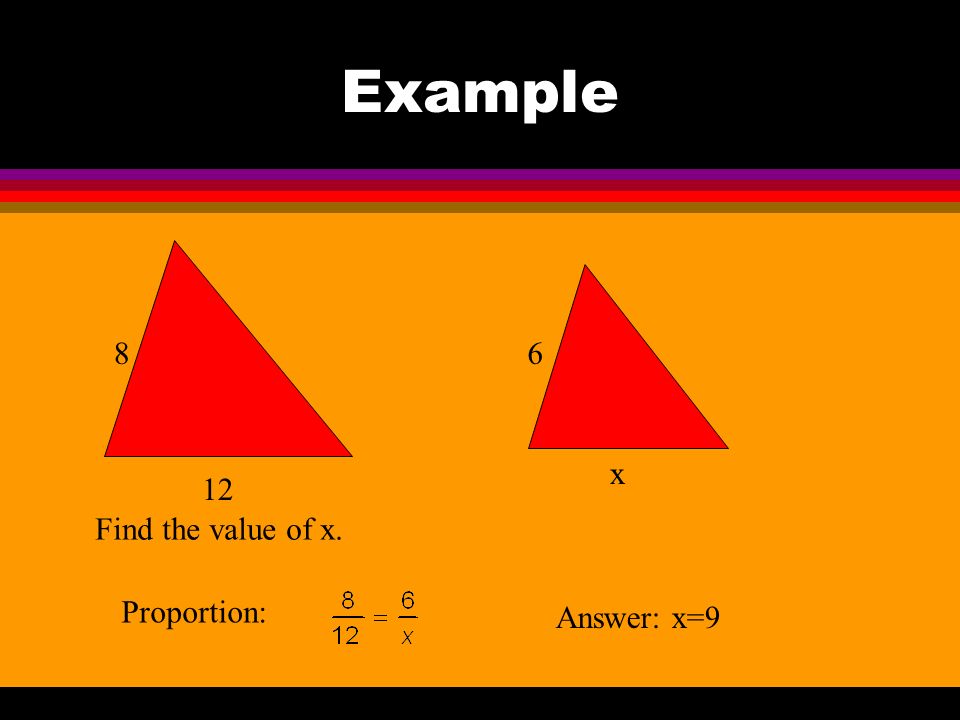 Similar triangles are triangles that have three pairs of congruent angles and proportional sides.