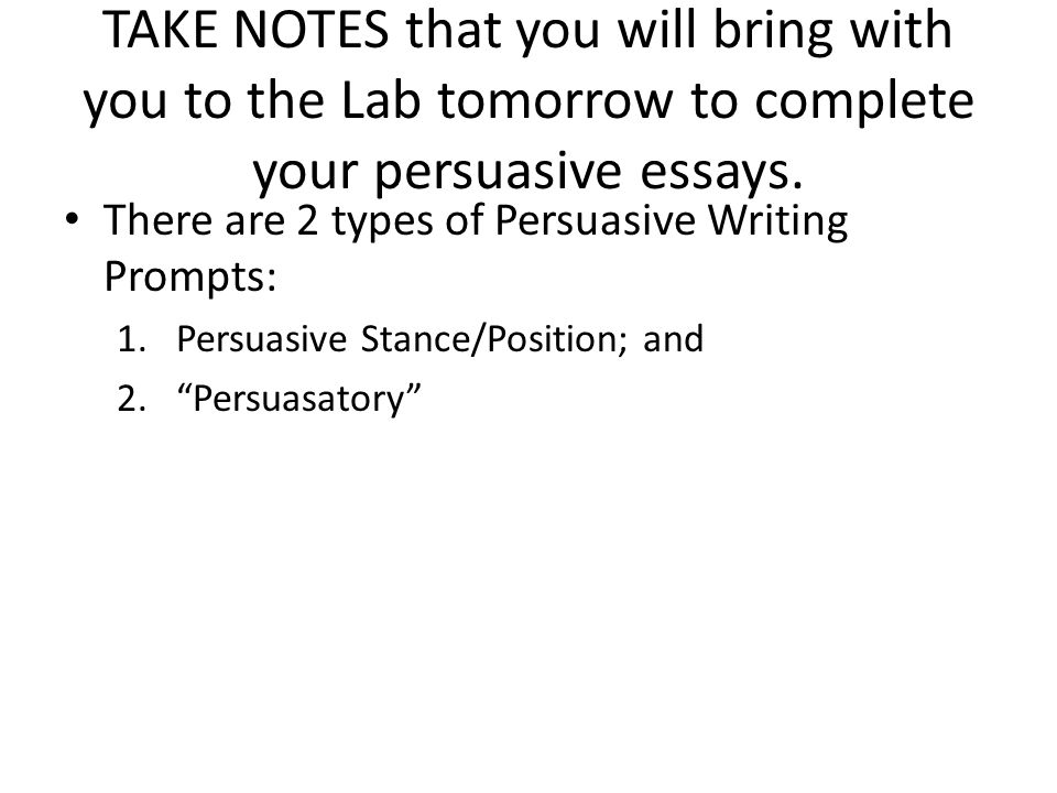 types of persuasive essays