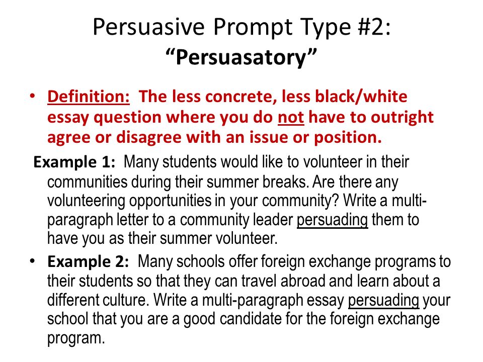 types of persuasive essays