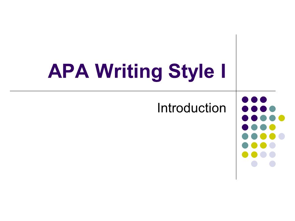 paper written in apa style