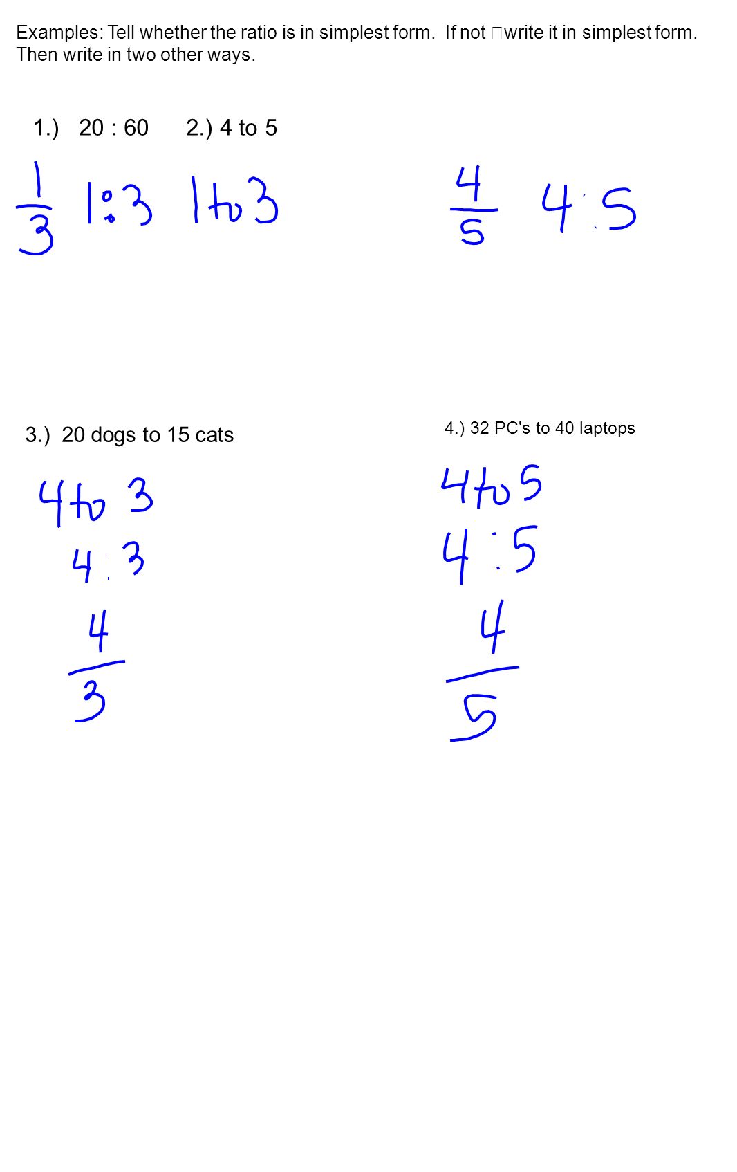 6 1 ratios and unit rate in september 2012 there were 8 core 15 20 in simplest form