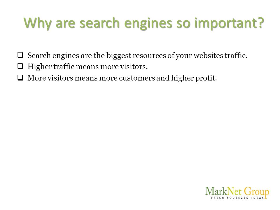 Why are search engines so important.