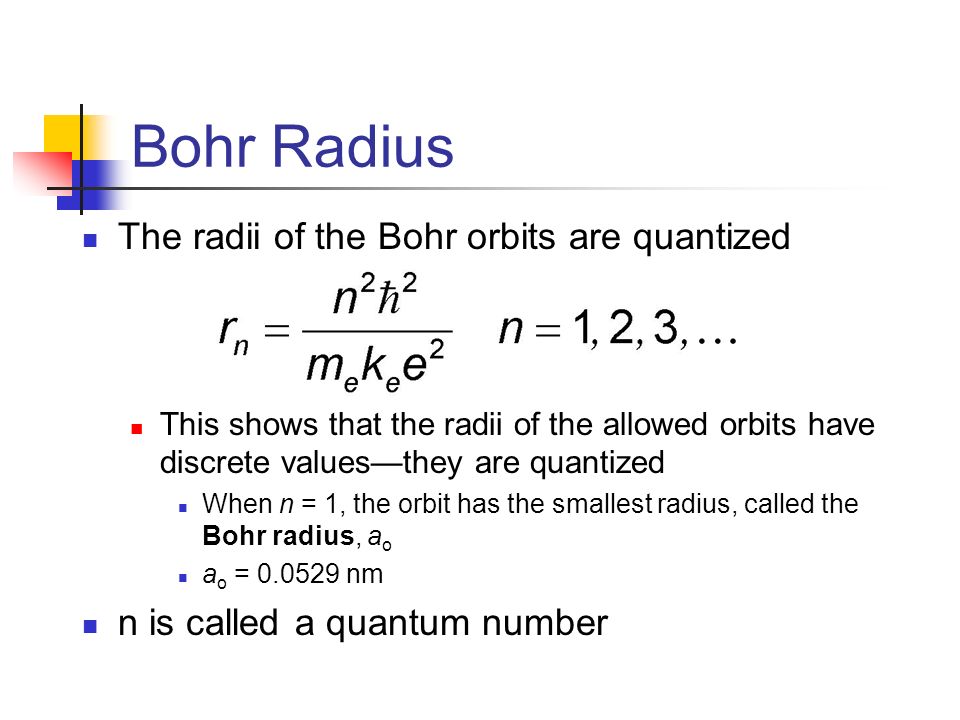 Chapter 11 Gravity Planetary Orbits And The Hydrogen Atom Ppt 62 Bohr Radius