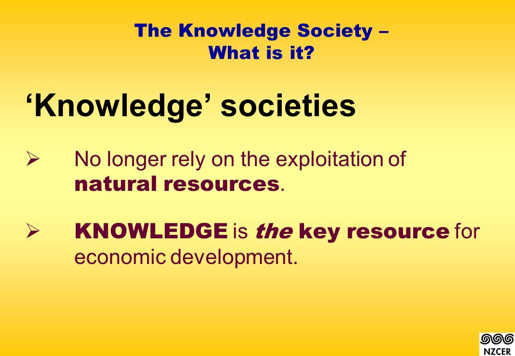 The Knowledge Society – What is it.