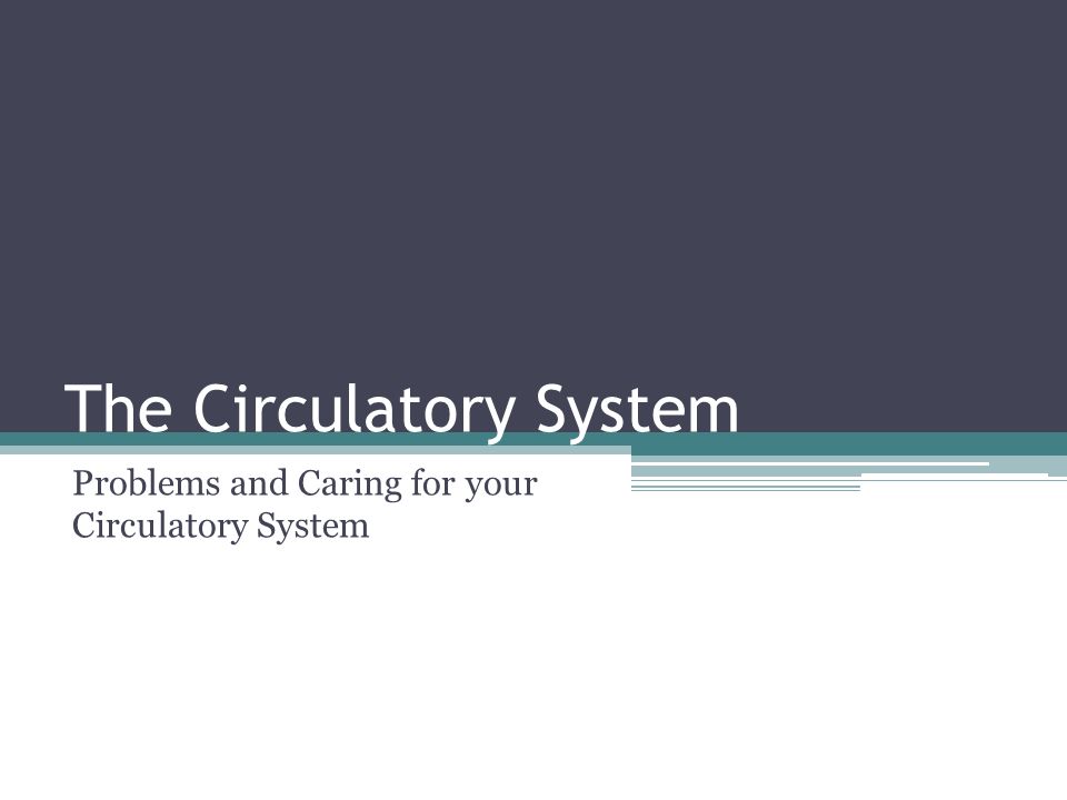 The Circulatory System Problems and Caring for your Circulatory System