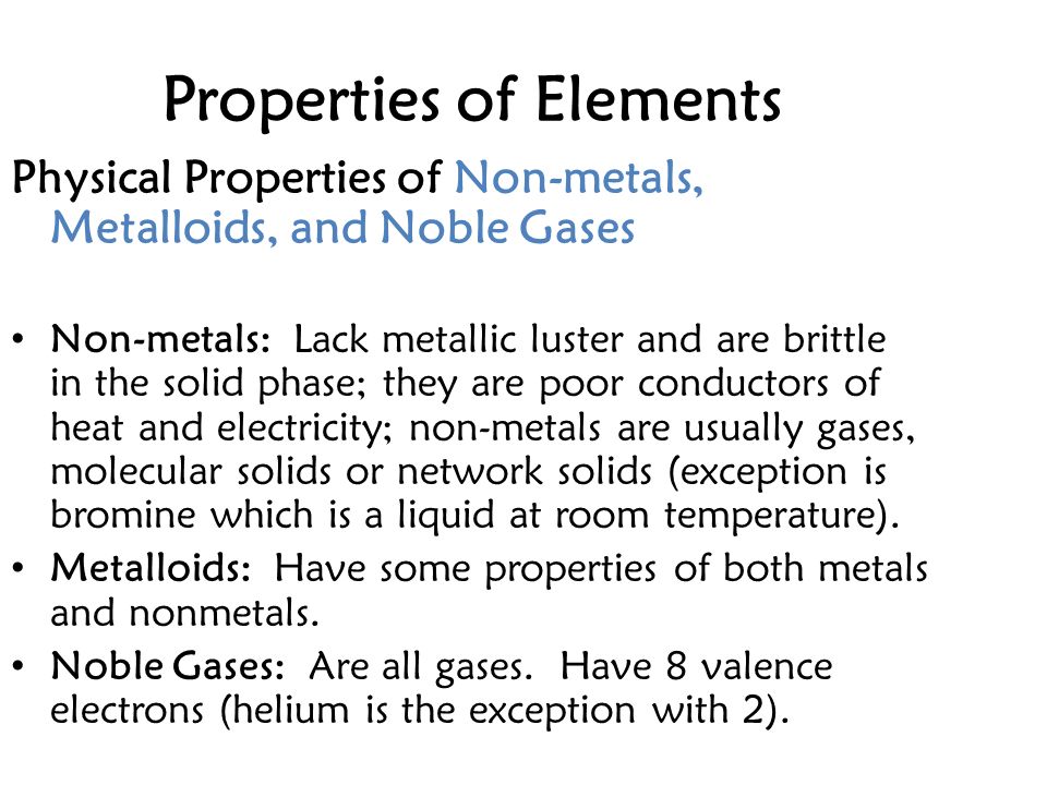 Periodic Table physical properties of elements on the periodic table luster : Review – Periodic Table The modern periodic table is not arranged ...