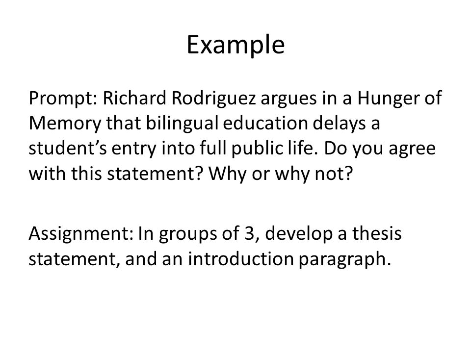 hunger of memory thesis hunger of memory thesis