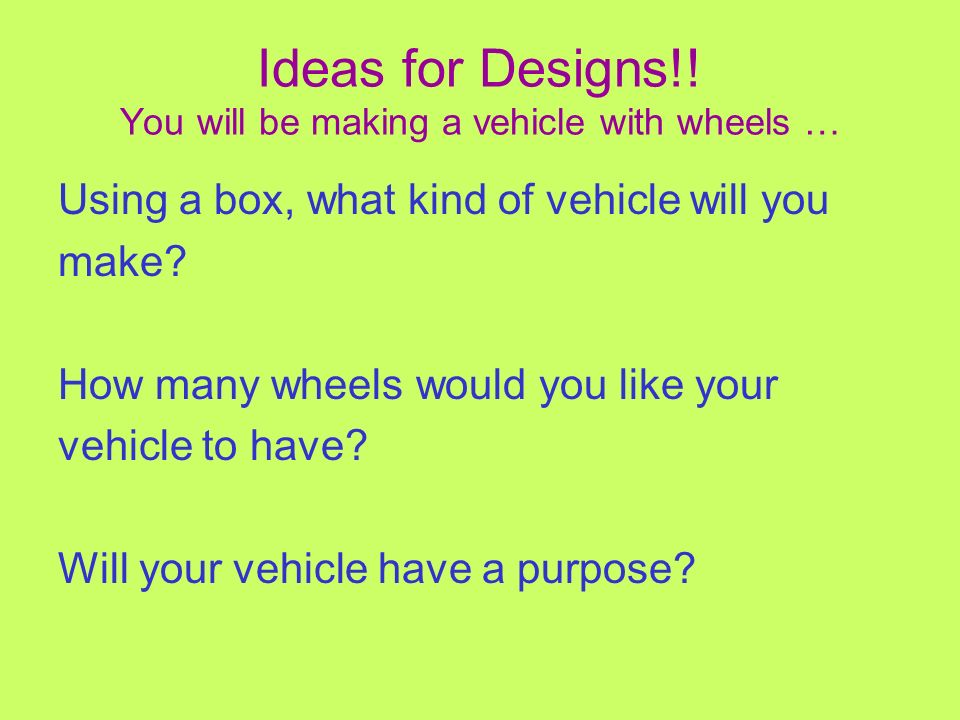 Ideas for Designs!.