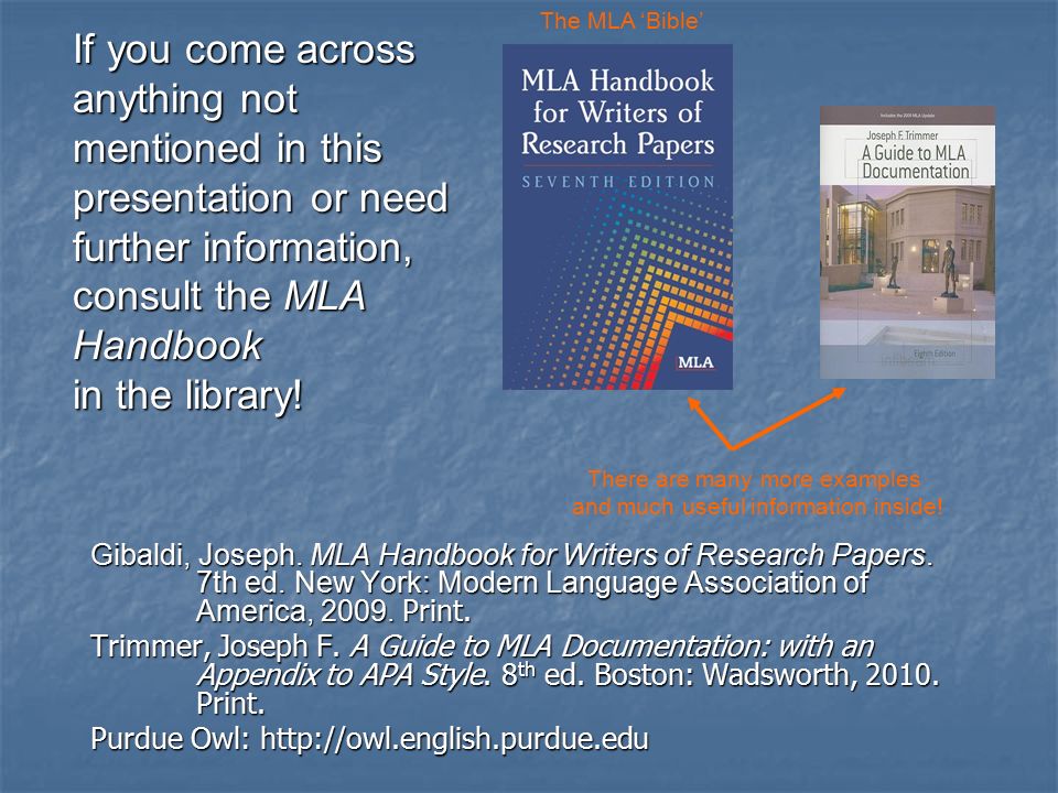 mla handbook for writers of research papers seventh edition