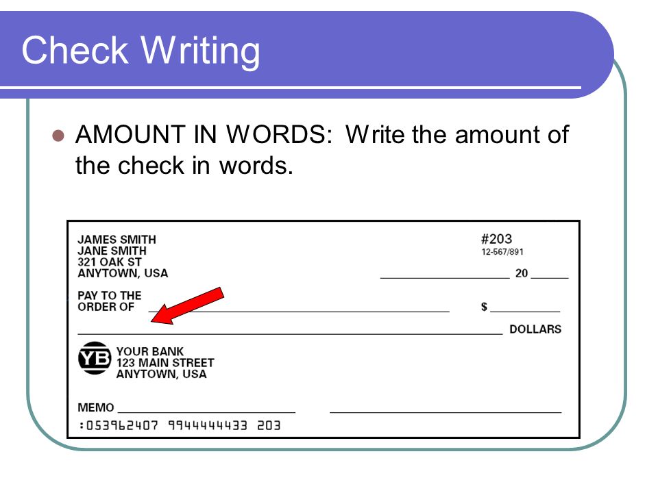 writing check amount writing check amount