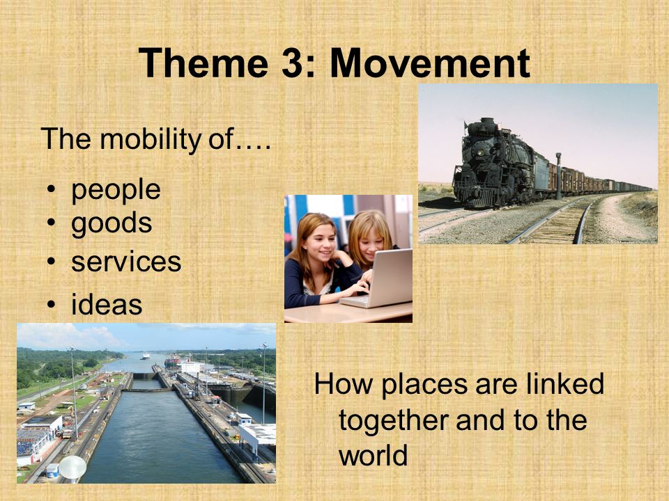 Theme 3: Movement The mobility of….