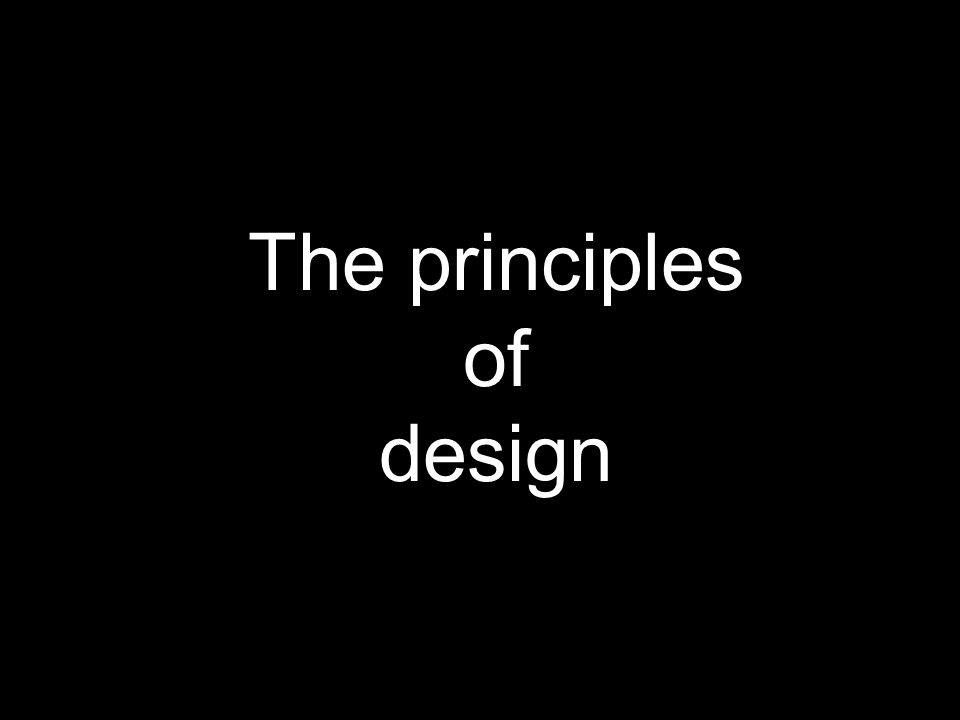 The principles of design