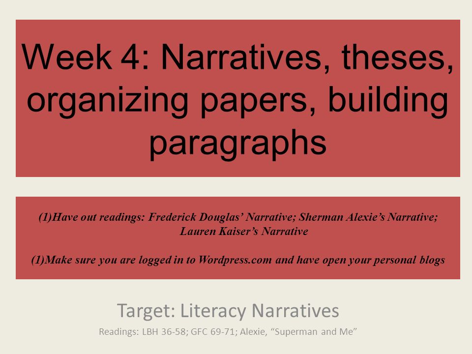 does narrative writing have a thesis statement If you find yourself getting bogged down trying to zero in on your thesis statement, start writing background or detail paragraphs then come back and work on the. does narrative writing have a thesis statement If you find yourself getting bogged down trying to zero in on your thesis statement, start writing background or detail paragraphs then come back and work on the.