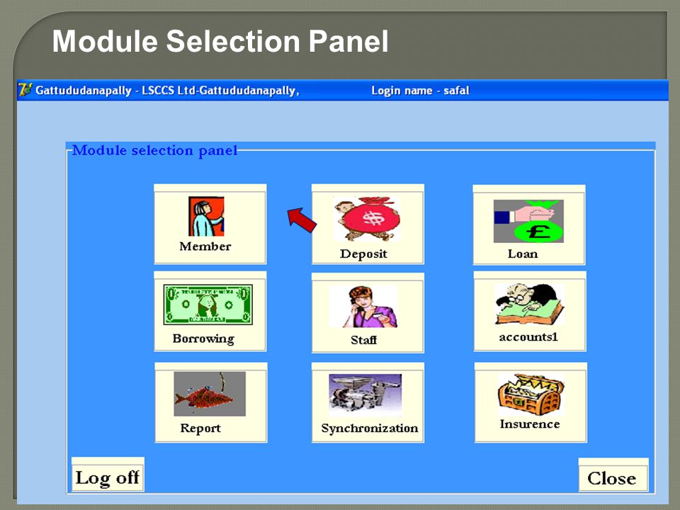 Module Selection Panel