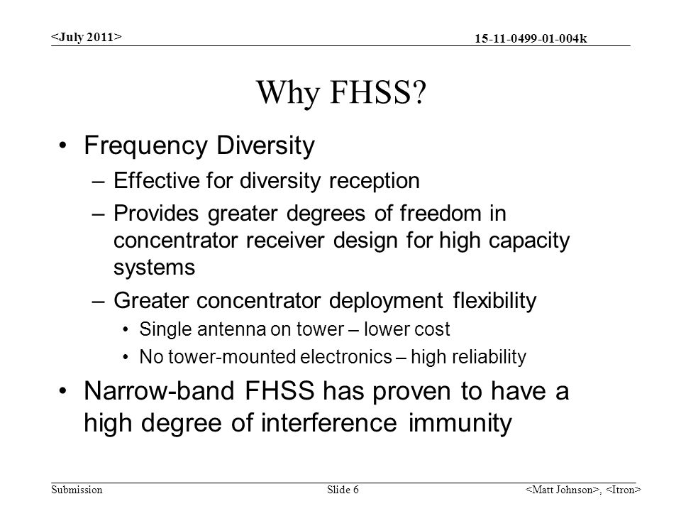 k Submission Why FHSS.