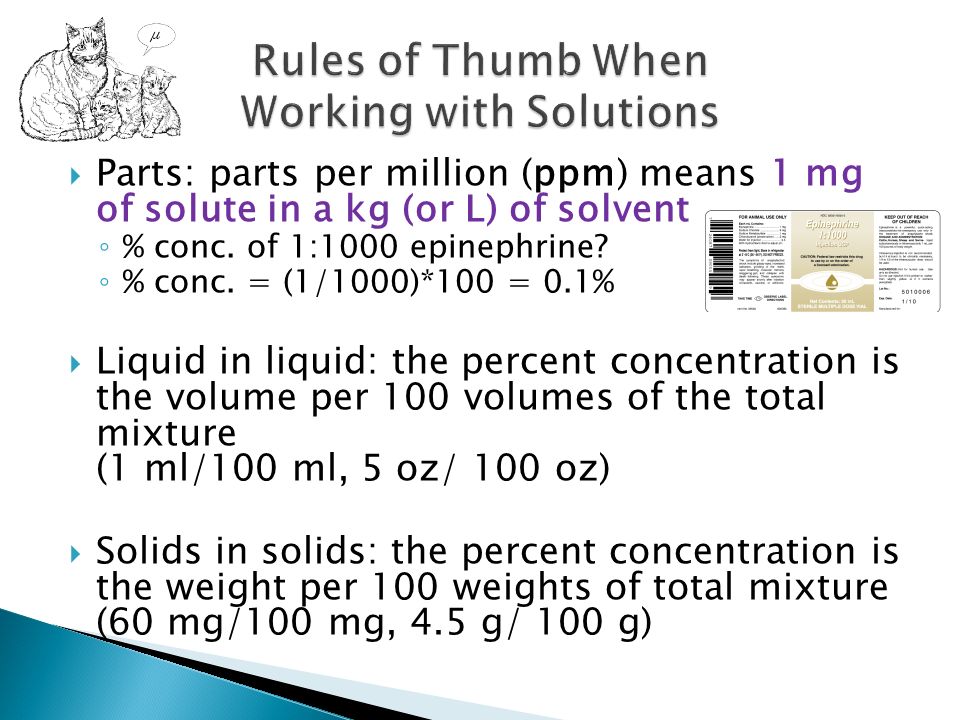 Worksheets Parts Per Million Problems Worksheet systems of measurement in veterinary pharmacology dr dipa parts per million ppm means 1 mg solute a