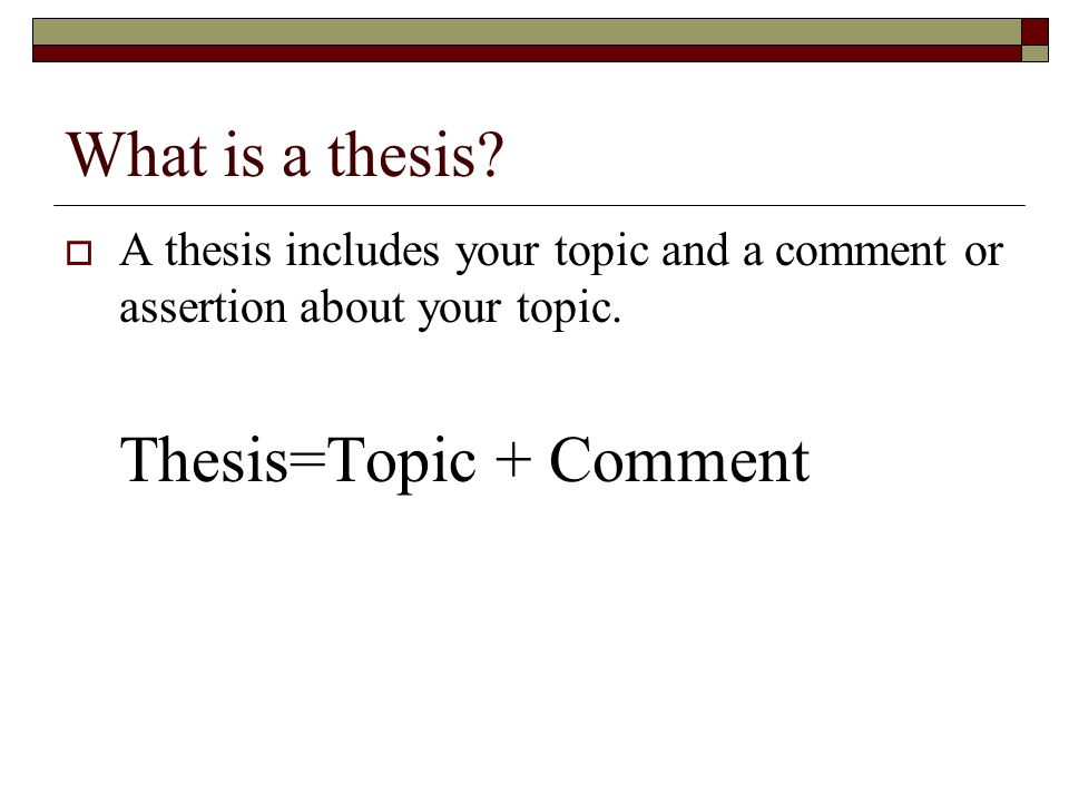 Teaching Thesis Statements