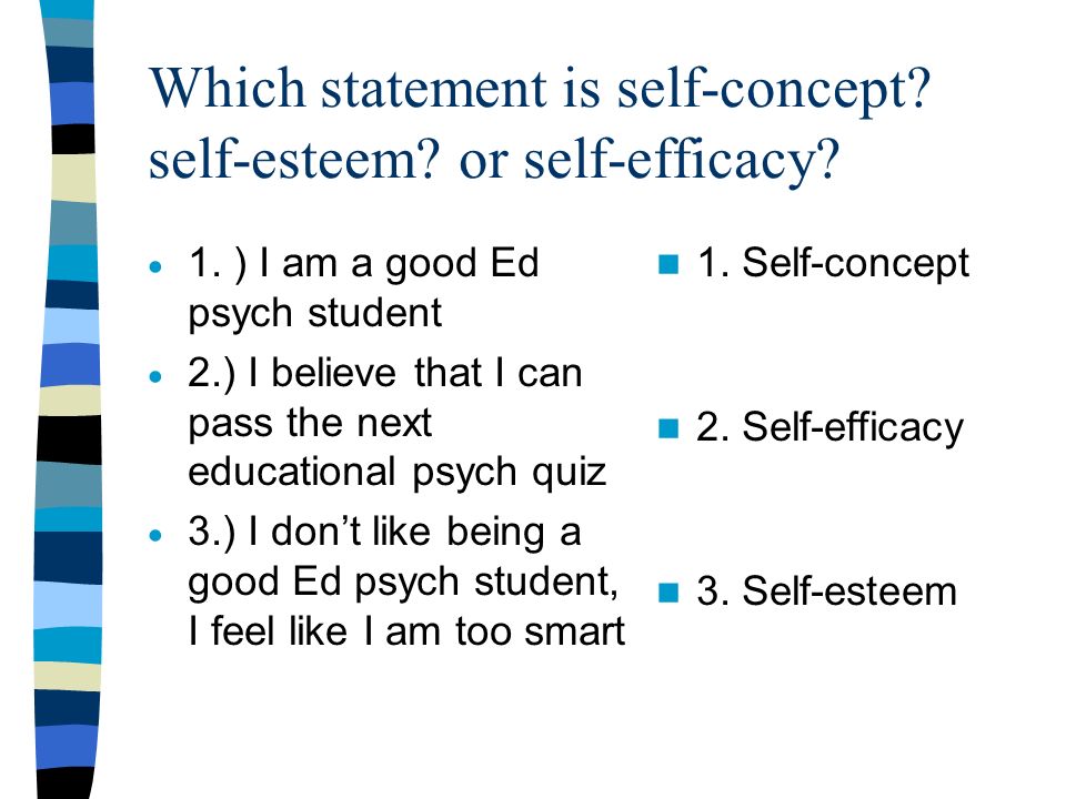 the self concept and self esteem the self concept and self esteem