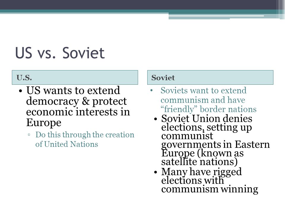The Cold War Goal 10 Problems After Wwii Iron Curtain Sch 3 Us Vs