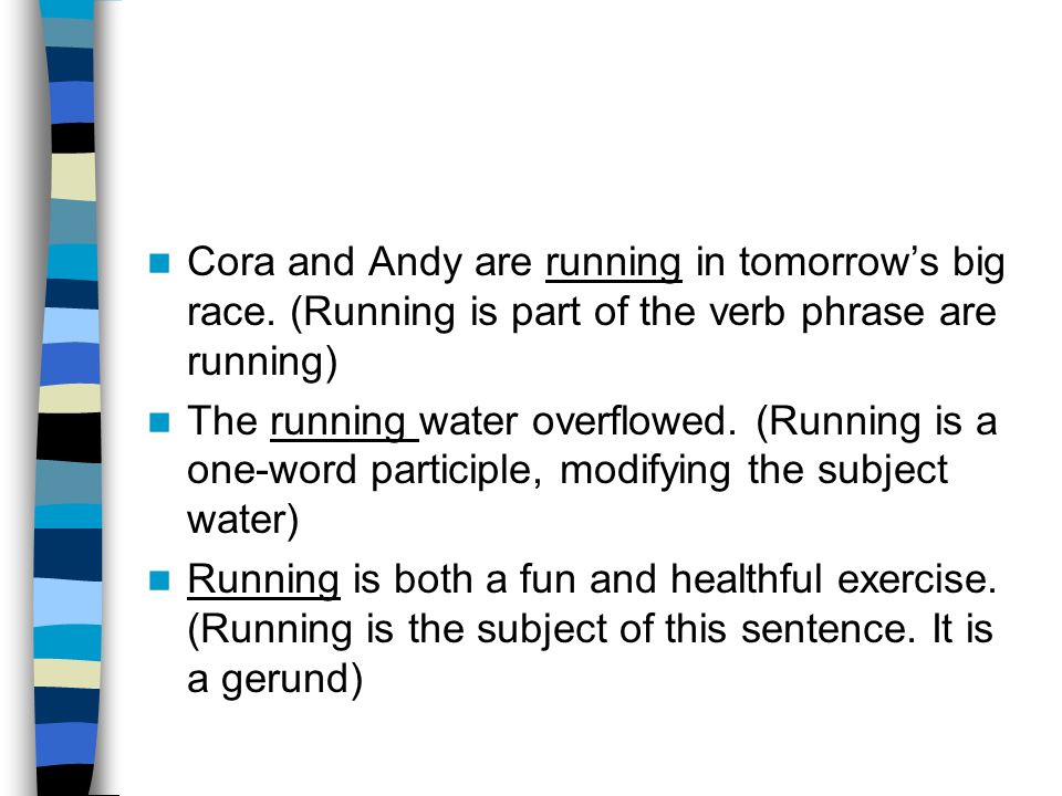 Cora and Andy are running in tomorrow’s big race.