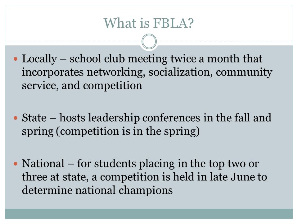 What is FBLA.
