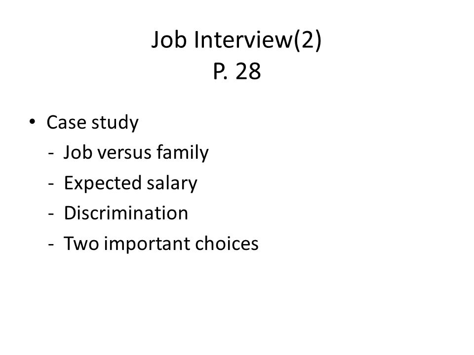 case study job interview