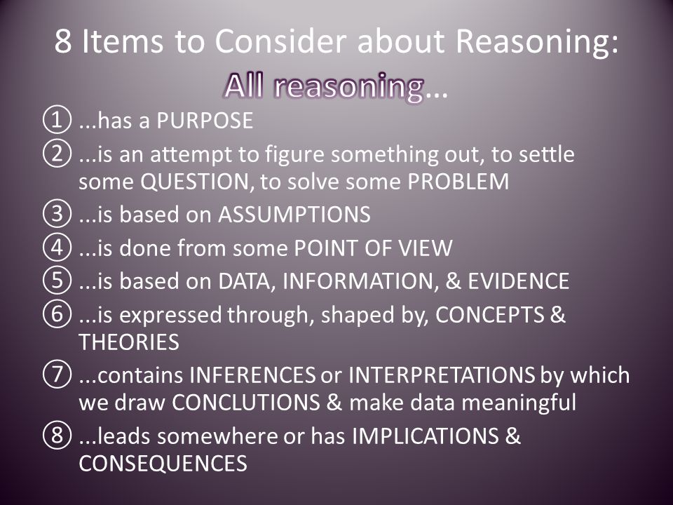 Critical thinking reasoning questions