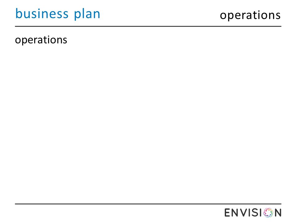 business plan operations