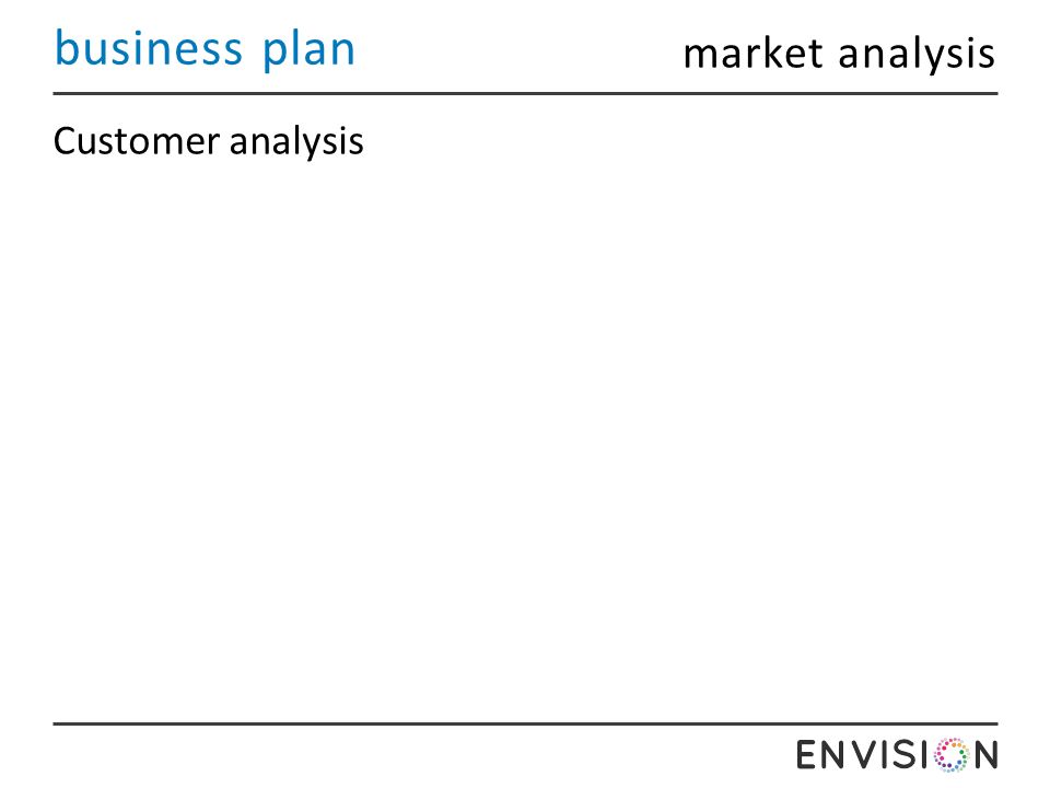 business plan Customer analysis market analysis