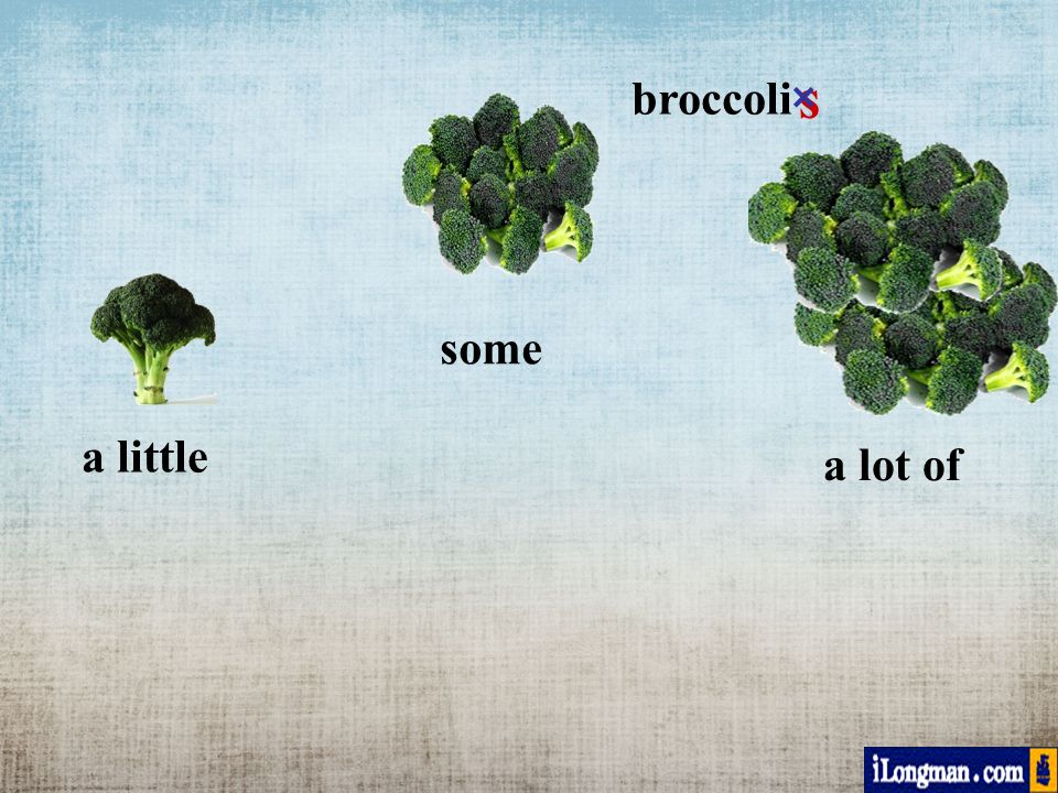 a lot of a little some broccoli s ×