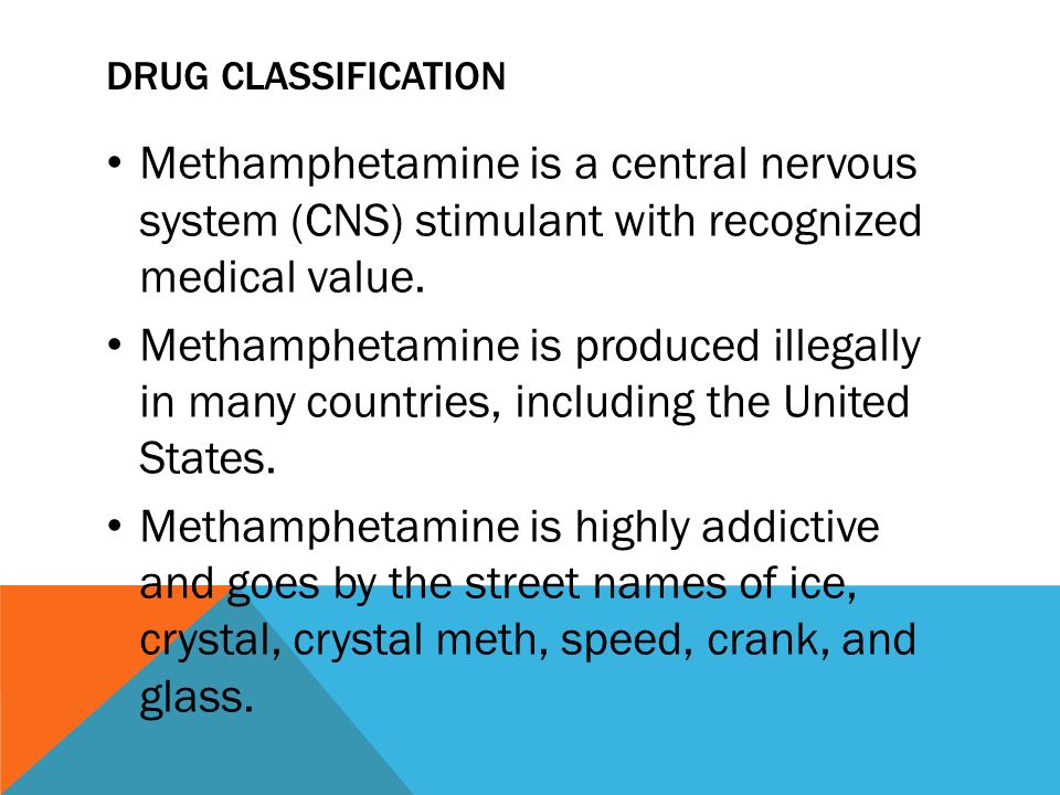 Methamphetamine drug class