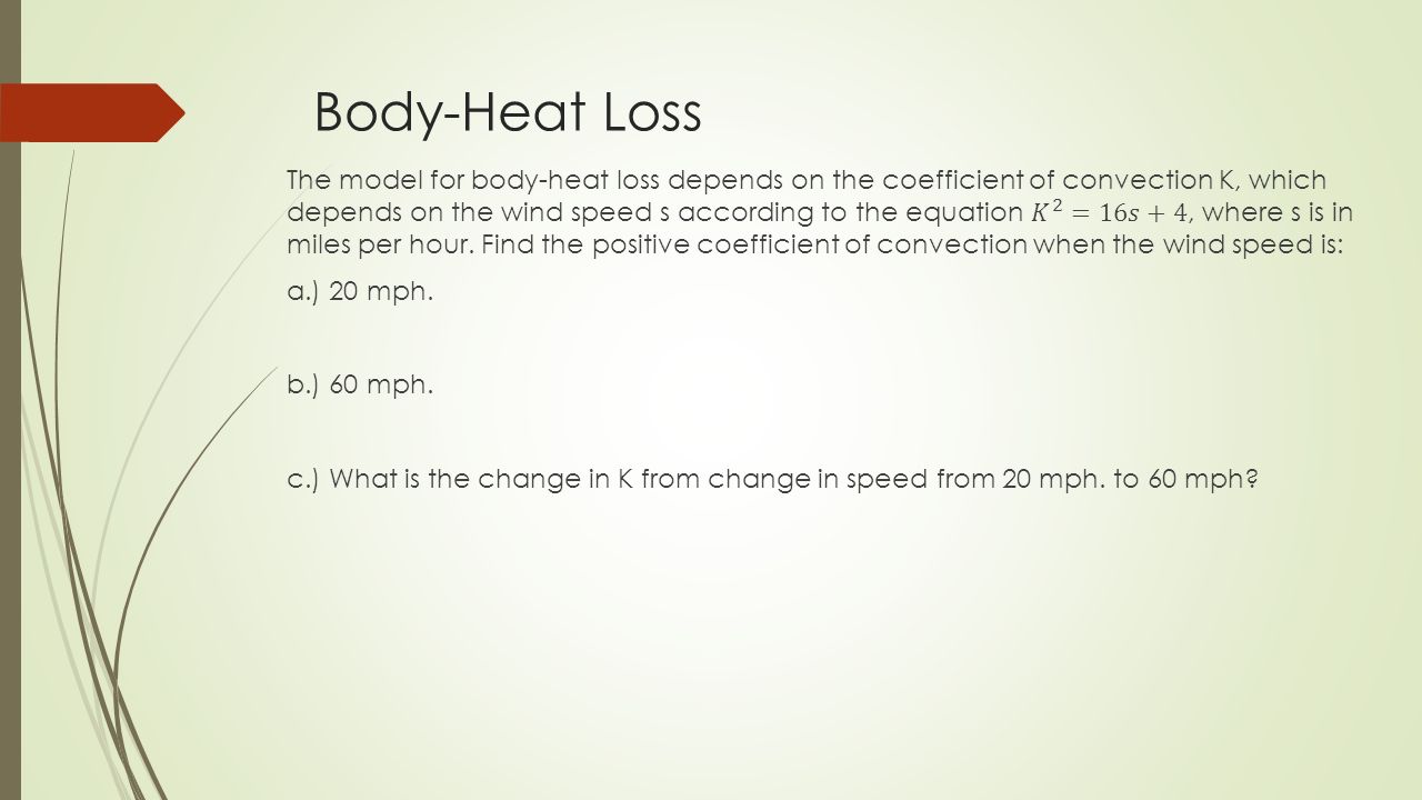 Body-Heat Loss